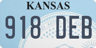 KS license plate 918DEB