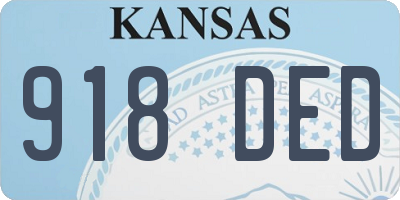 KS license plate 918DED