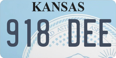 KS license plate 918DEE