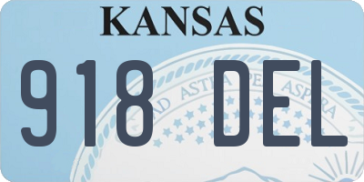 KS license plate 918DEL