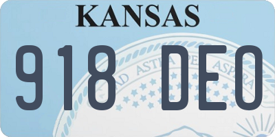 KS license plate 918DEO