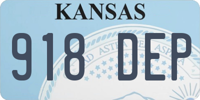 KS license plate 918DEP