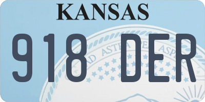 KS license plate 918DER