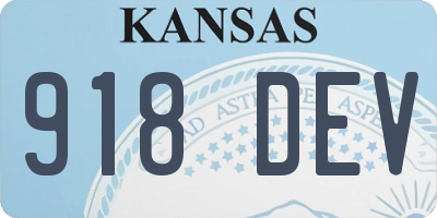 KS license plate 918DEV