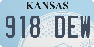 KS license plate 918DEW