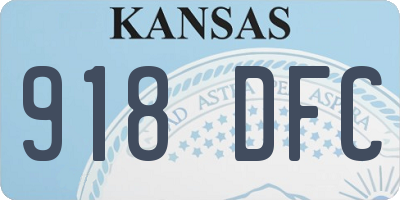 KS license plate 918DFC