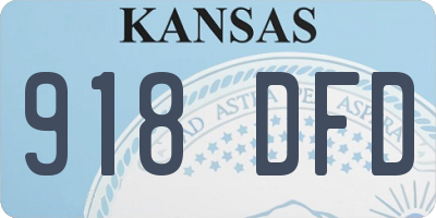KS license plate 918DFD
