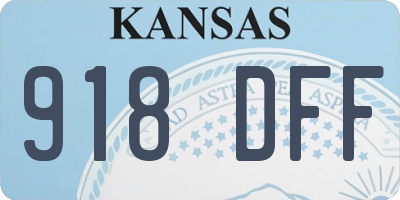 KS license plate 918DFF