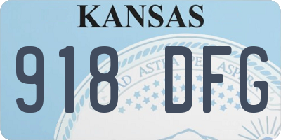 KS license plate 918DFG