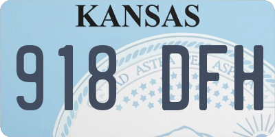 KS license plate 918DFH