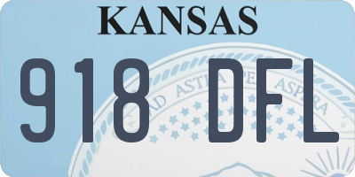 KS license plate 918DFL