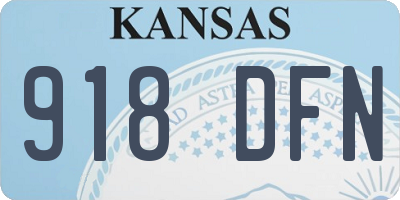 KS license plate 918DFN