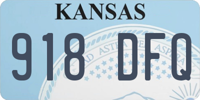 KS license plate 918DFQ