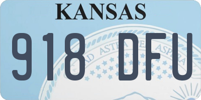 KS license plate 918DFU