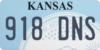 KS license plate 918DNS