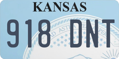 KS license plate 918DNT