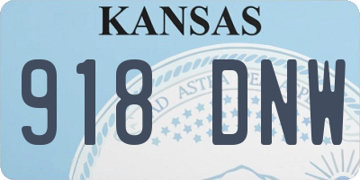 KS license plate 918DNW