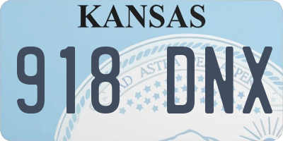 KS license plate 918DNX