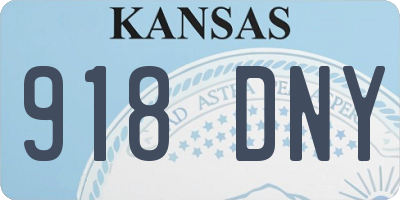 KS license plate 918DNY