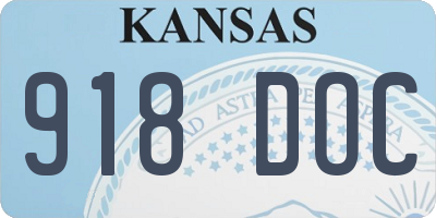 KS license plate 918DOC