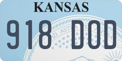 KS license plate 918DOD