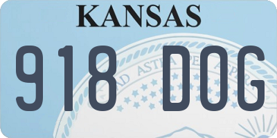 KS license plate 918DOG