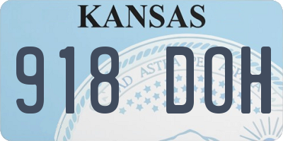 KS license plate 918DOH