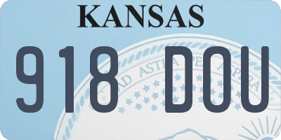 KS license plate 918DOU