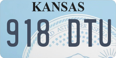 KS license plate 918DTU