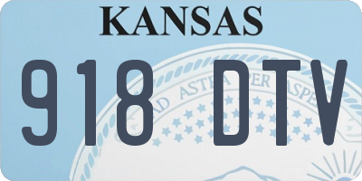 KS license plate 918DTV
