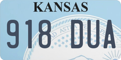 KS license plate 918DUA