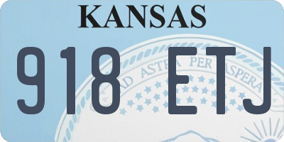 KS license plate 918ETJ
