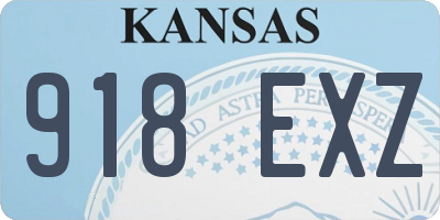 KS license plate 918EXZ