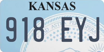 KS license plate 918EYJ