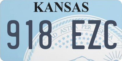 KS license plate 918EZC