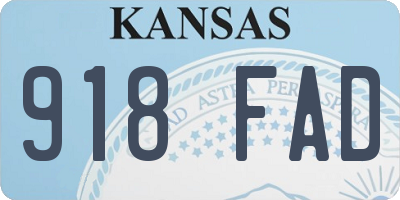 KS license plate 918FAD