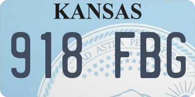 KS license plate 918FBG