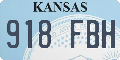 KS license plate 918FBH