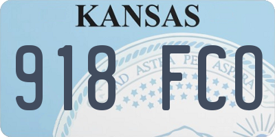 KS license plate 918FCO