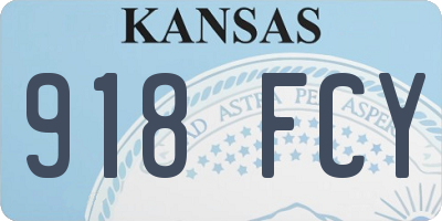 KS license plate 918FCY