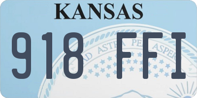 KS license plate 918FFI