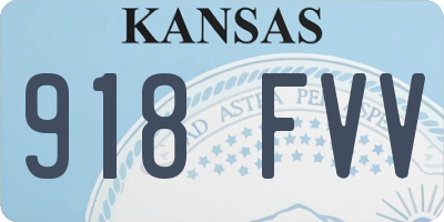 KS license plate 918FVV