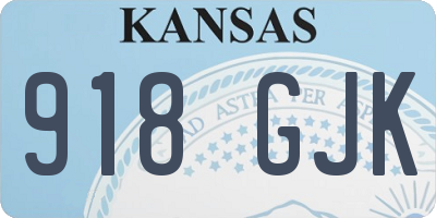 KS license plate 918GJK