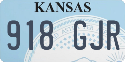KS license plate 918GJR