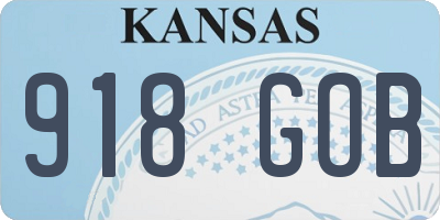 KS license plate 918GOB