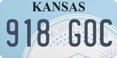 KS license plate 918GOC