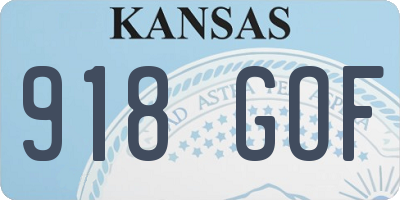 KS license plate 918GOF