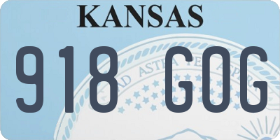 KS license plate 918GOG