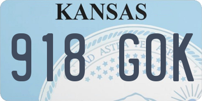 KS license plate 918GOK