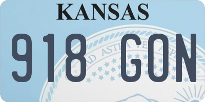KS license plate 918GON